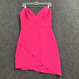Amanda Uprichard Dress Women's Medium Pink Strapless Sweetheart Neckline Party